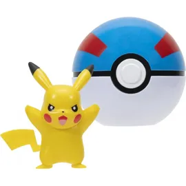 Jazwares PKW2660 - Pokémon - Clip'n'Go Poké Balls - Pikachu #9 & Guter Ball