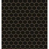 CONTOUR Hexagon Geo Vliestapete 10 m x 52 cm schwarz 34193