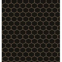 CONTOUR Hexagon Geo Vliestapete 10 m x 52 cm schwarz 34193