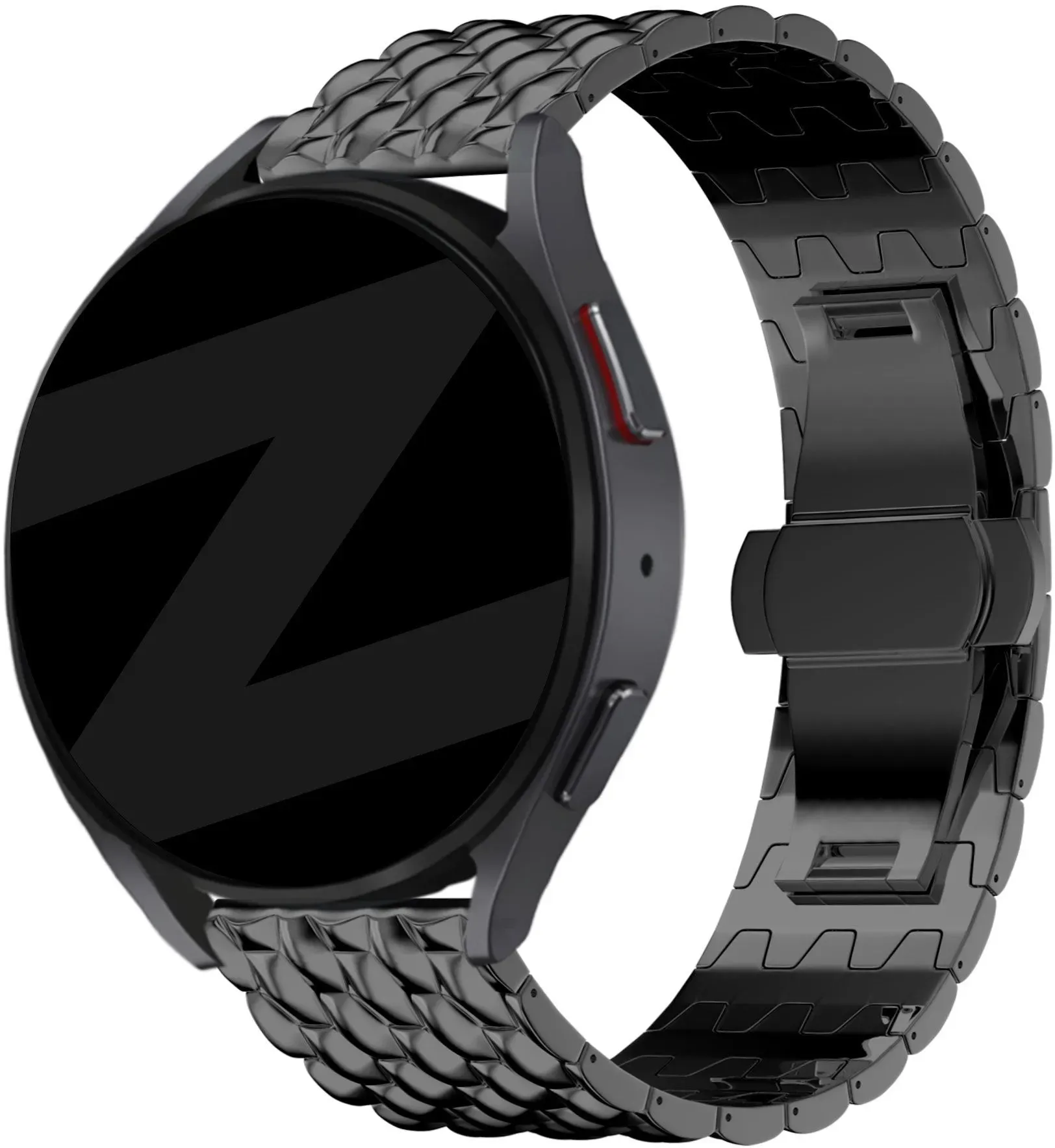 Bandz Honor Watch Gs 4 Armband Stahl 'Dragon' für Honor Watch GS 4 - Schwarz - Butterfly-Verschluss