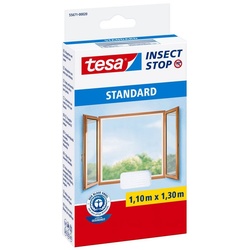 tesa Fliegengitter-Gewebe Insect Stop Standard Fliegengitter für Fenster, (Packung, 1-St., Fliegennetz, Klettband), Fliegengitter - Fliegenetz ohne Bohren - zuschneidbar - weiß weiß 130 cm