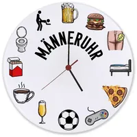 Speecheese Männeruhr Wanduhr aus Glas lustige Uhr für Männer