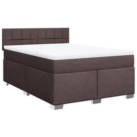 vidaXL Boxspringbett 140 x 200 cm H2 Dunkelbraun