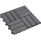 vidaXL Terrassenfliese 30 x 30 cm grau