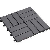 vidaXL Terrassenfliese 30 x 30 cm grau