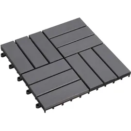 vidaXL Terrassenfliese 30 x 30 cm grau
