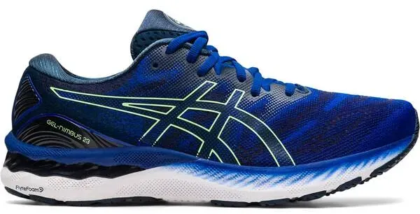 ASICS Herren Laufschuhe GEL-NIMBUS 23, MONACO BLUE/BRIGHT LIME, 48 1⁄2