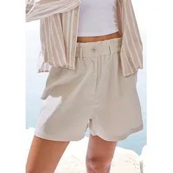 Buffalo Shorts, mit Leinenanteil, luftige kurze Hose mit Taschen, Sommer Shorts Buffalo sand 46