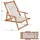 Juskys Sonnenliege Tavira 110 x 60 x 110 cm creme