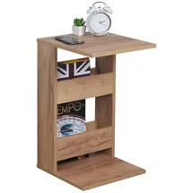 Ricoo Beistelltisch Eiche Gold Braun 35 x 60 x 40 cm