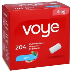 VOYE Mint 2 mg wirkstoffhalt.Kaugummi mit Nikotin