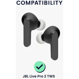 kwmobile 6x Ersatz In Ear Kopfhörer kompatibel mit JBL Live Pro 2 TWS - 3 Größen - Polster Ohrstöpsel In-Ear Ohrhörer - Weiß