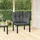 vidaXL Garten-Eckstuhl 58 x 59,5 x 68 cm schwarz/grau mit Kissen