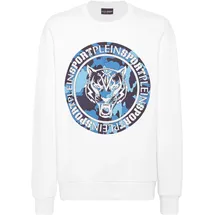 Plein Sport Sweatshirt Carbon Tiger", Größe XXL weiß 0107 | white/lightblue