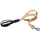 Ferplast Hundeleine aus Leder für große Hunde, gepolsterter Handgriff Giotto Länge 120 cm Breite 25 mm. Beige