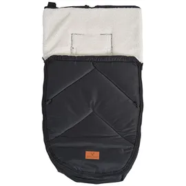 Cangaroo Kinderwagen Fußsack Luxe, durchgehender Reißverschluss, wetterfest schwarz