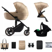 Kinderkraft 3 In 1 PRIME 2 Mink Pro Kinderwagen - Sandrose Beige - One Size