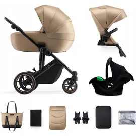 Kinderkraft 3 In 1 PRIME 2 Mink Pro Kinderwagen - Sandrose Beige - One Size