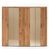 Schlafzimmerschrank Wildeiche aus Massivholz Spiegeltüren