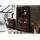 Massivmoebel24 Vitrine Akazie 98 x 40 x 180 cm Dunkelbraun