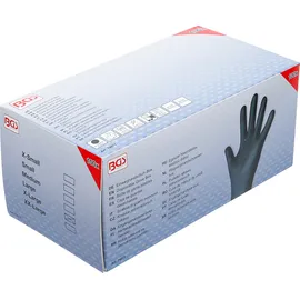 BGS TECHNIC Einweghandschuhe-Box, Nitril mit extra Griffigkeit 100 Stück