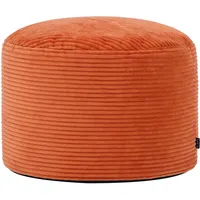 I.C.O.N. Icon Milano Hocker, Orange, Flauschiger Cord Stoff, Sitzsack