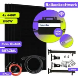 Hoymiles 1760W Balkonkraftwerk Bifazial mit Hoymiles Inverter & Halterung PV Komplettset - 0% nach §12 Abs. 3 UstG