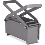 Relaxdays Papierbrikettpresse manuell 24x30x12,5 cm grau