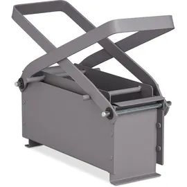 Relaxdays Papierbrikettpresse manuell 24x30x12,5 cm grau