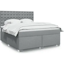 vidaXL Boxspringbett 180 x 200 cm Hellgrau
