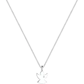 Elli DIAMONDS Halskette Engel Diamant Weiß 925 Sterling Silber
