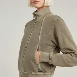 G-Star Overdyed Slim Track Sweater Jacke - Grün - Damen - L