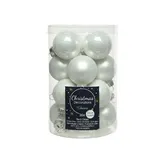 Kaemingk Weihnachtsbaumkugeln Glas 3,5 cm 16 Stück weiß