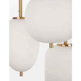 Nova Luce Lato 3-flg. rund Gold/Weiß