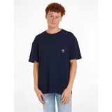Tommy Jeans T-Shirt »TJM REG WAFFLE POCKET TEE«, mit Brusttasche, Gr. S, Dark Night Navy, , 30856053-S