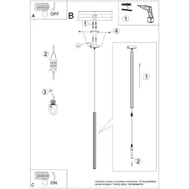 Sollux Lighting Arche 1-flg. 120 cm schwarz Stahl