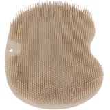 Silikon-Massagebürste, Bademassage-Pad, Silikon-Fußbürste, Fußbad und Badezimmerzubehör, Fußschrubber mit Saugnäpfen, Weich, Rutschfest (Braun)