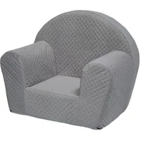 Velinda Kindersessel Mini-Sessel Kinderstuhl Relaxsessel Kuschelsessel Softsessel (Farbe: grau) aus Polyurethan Leicht