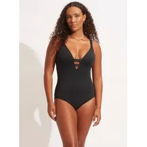 Seafolly Badeanzug Damen Schwarz 40