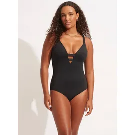 Seafolly Badeanzug Damen Schwarz 40