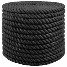 vidaXL Juteseil 20 Schwarz