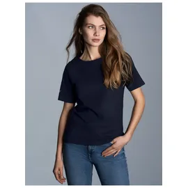TRIGEMA Damen, T-Shirt DELUXE mit Kristallsteinen", (1-tlg) blau (navy), 046) - M