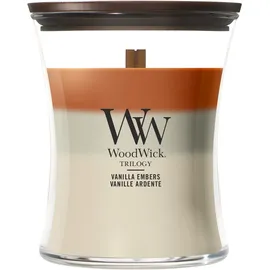 Woodwick Vanilla Embers Duftkerze 275 g beige