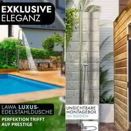 lawa living and lifestyle Gartendusche Silber