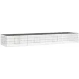 vidaXL Kaninchenkäfig 5 Paneele 541 x 109 x 54 cm silber