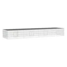 vidaXL Kaninchenkäfig 5 Paneele 541 x 109 x 54 cm silber