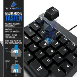Titanwolf Gaming-Tastatur Kailh Blue DE