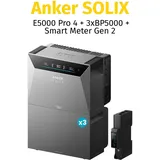 Anker SOLIX Solarbank 4 E5000 Pro mit 3x BP5000, mit Smart Meter Gen2