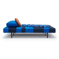 INNOVATION LIVING TM 3-Sitzer Conlix Patchwork, Schlafsofa, Bettsofa, Gästebett, Jugendliege, Couch, Liegefläche 140 cm, Federkernmatratze, Farbtrend der 70er Jahre blau