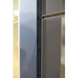 WIMEX Schwebetürenschrank Easy Plus, Kleiderschrank Made in Germany mit Glaseinsatz/ Rauchglas, viele Breiten zur Auswahl, schwarze Griffe schwarz